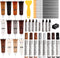 DEWEL Wood Furniture Repair Kit, Upgrade Touch Up Markers with Wax Sticks, 42 Pcs Floor Touch Up Kit for Scratches,