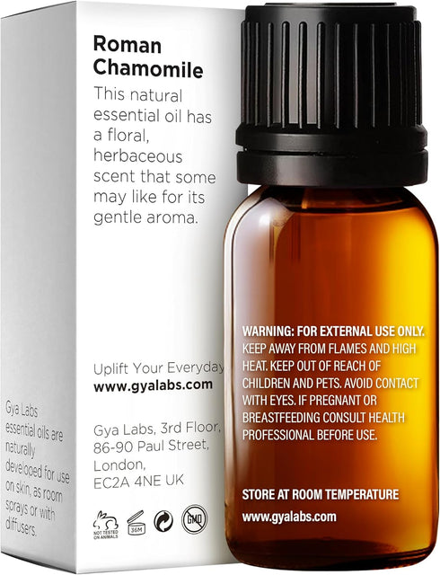 Gya Labs Roman Chamomile Essential Oil - 0.34 Fl Oz, 100% Pure Natural Oil for Skin, Hair, Aromatherapy