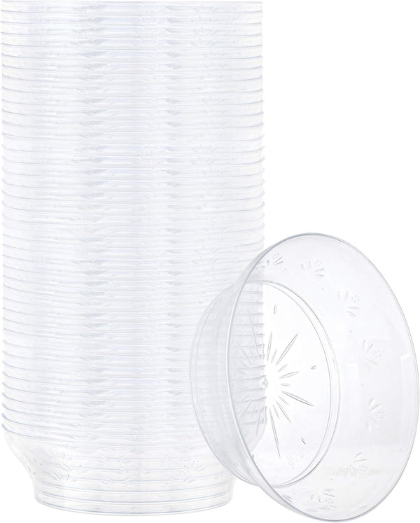 PLASTICPRO 10 oz Hard Plastic Soup Bowls, Premium Quality Disposable Clear Bowls, Pack of 40 Ice Cream Bowls