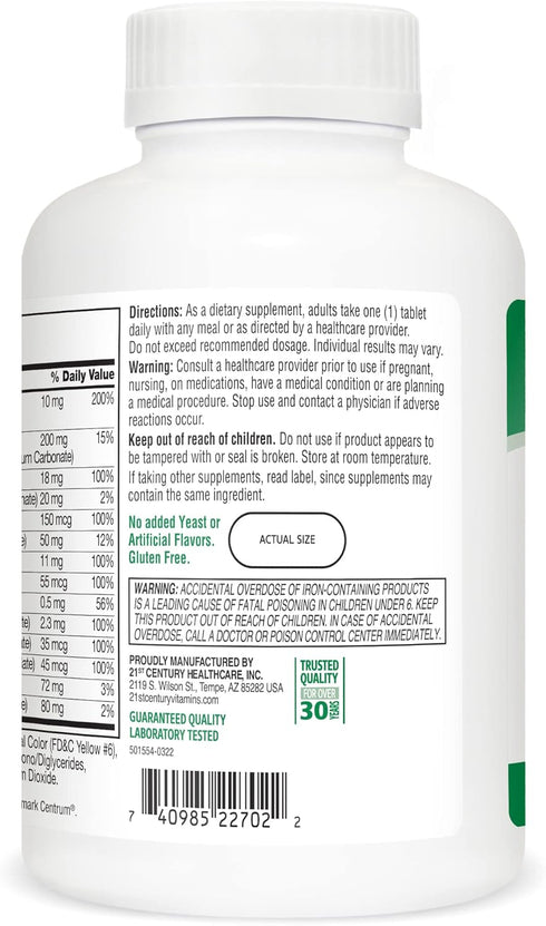 300 Tablets (Pack of 3) 21st Century Sentry