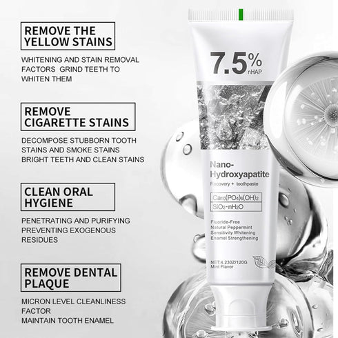 Yiesvsov Dual Action Toothpaste: Deep Cleans Stains and Supports Fresh Breath, Gentle Daily Care for Oral Health White