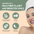 Set 4 Pack Greenzla Bamboo Toothbrushes, Wooden Toothbrush with Soft Bristles, Includes Travel Case and Charcoal Dental