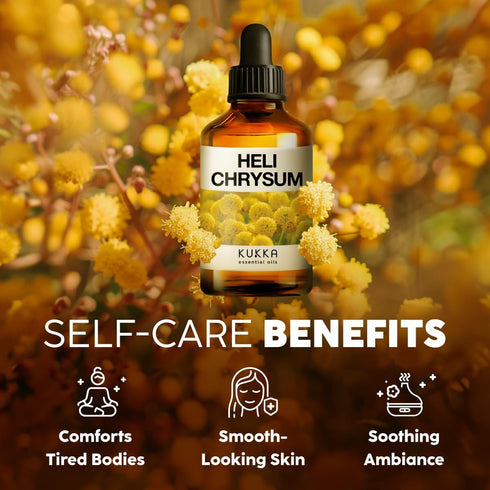 Kukka Helichrysum Oil 4 Fl Oz - 100% Pure Natural for Healing Aromatherapy & DIY Soap Making