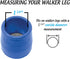 Commode, 1 1/8" (Pack 4) Top Glides Steel-Reinforced Walker, and Bath Bench Replacement Rubber Tips, Blue