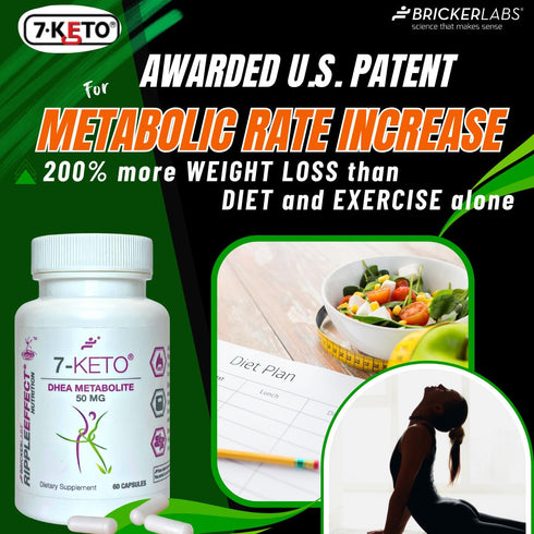 7-Keto DHEA Metabolite 50 mg Dietary Supplement - Safe and Effective Weight Management Support, 60 Capsules