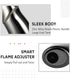 VEXO-Mini4 Torch Lighter - Quad 4 Jet Flame Windproof Butane Refill Portable Lighter for Grill BBQ Camping (Black)