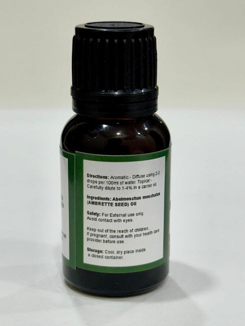 Ambrette Seed Oil 15 ML (0.51 Fl.OZ) | 100% Pure Natural Undiluted Therapeutic Grade Essential Oil