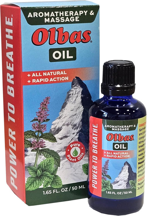 Olbas Massage and Aromatherapy Oil, 1.65 Fl Oz,body massage oil, Swiss Herbal