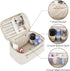 Wandering Nature Makeup Bag, Travel Makeup Organizer in Eco Vegan Leather, Milky White (Patent Pending)