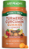 Nature's Truth Turmeric and Ginger Gummies | 70 Count | Vegan, Non-GMO, Gluten Free, Peach Flavor Supplement