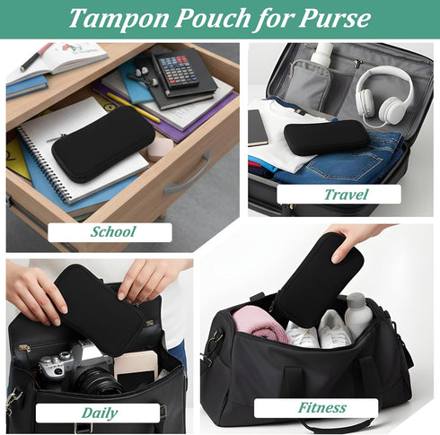 Ouligay 2 PCS Period Bag, Tampon Bag Sanitary Napkin Storage Bags Pad Tampon Pouch for Teen Girls School First Period