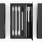 Reusable Q-tips Ear Swab and Makeup Swabs Kit with 4 Silicone Swabs and 1 Case for Ears, Baby, Beauty (Black, 4Swabs