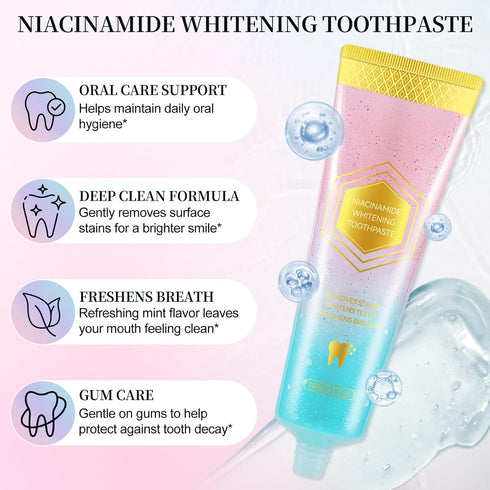 KITNOBLIS Toothpaste,100g (100 Niacinamide Whitening Niacinamide Toothpaste to Fresh Breath, Sensitive Teeth Safe