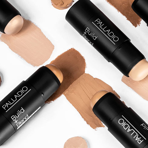 Palladio BUILD & BLEND Foundation Stick, Medium Coverage for Natural Shine Free Finish