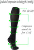 Seamless 9-11,3 Yomandamor Over the Calf Cotton Compression Socks for Women Diabetic Sock Size Pairs