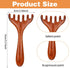 Tweruna 2 6 PCS Wood Scalp Massager, Wooden Massage Comb Claws, Wood Head Massager Scalp Scratcher, Wooden Head Foot