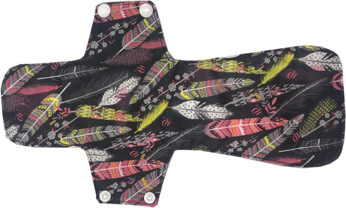 MUMBABY 5pcs 30.5cm 12inch / (Fit) Heavy Flow Charcoal Bamboo Mama Cloth/ Menstrual Pads/ Reusable Sanitary Pads