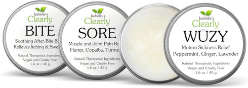 Clearly WUZY Aromatherapy Rub for Morning and Motion Sickness, Natural Remedy with Ginger, Peppermint, Lavender, Made