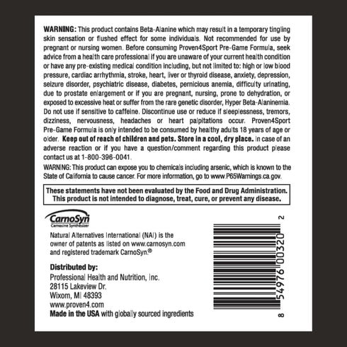 Proven4 Pre Workout Powder - Men & Women with Creatine, Beta Alanine, Caffeine, NSF Certified, 30 Servings, Fruit Punch