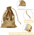 Pack of 100 Heavy Duty Gold Drawstring Organza Jewelry Pouches - 5"x 7" for Wedding Party Favor Bags