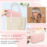 Nylon Small Makeup Bag for Purse, Cute Preppy Pink Cosmetic Zipper Pouch, Waterproof