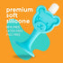 oogiebear Infant-to-Toddler Training Toothbrush - 0-2 years, 360° Soft Silicone, Teddy Bear Design