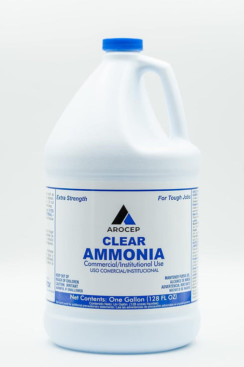Clear Ammonia Cleaner Liquid, 1 Gallon - Multipurpose Cleaning Solution for Kitchen and Bathroom Use