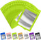 FUNFERY 100 Pack Mylar Resealable Bags, Foil Packaging Bags with Clear Window for Food Storage and Small Business