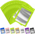 FUNFERY 100 Pack Mylar Resealable Bags, Foil Packaging Bags with Clear Window for Food Storage and Small Business