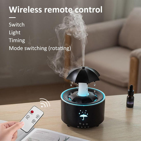 LUCOJET 300ML 7 Essential Oil Diffuser, Umbrella Aromatherapy Diffuser, Ultrasonic Cool Mist Humidifier with Colors