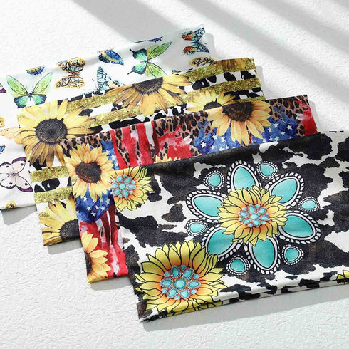 Olbye Wide Boho Headbands, Nonslip Floral Turban Hair Scarfs for Women Girls, Workout Yoga Accessories