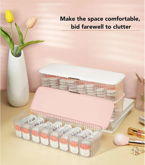 P-80 Daily Contact Lens Organizer with Remover & Tweezer, Disposable Lens Dispenser, Clear Plastic Box for All Brands