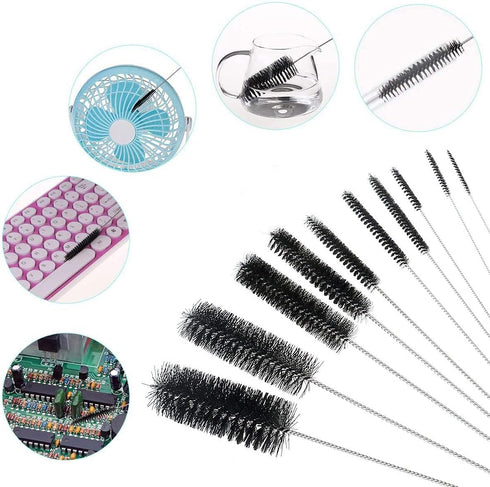 THINTON 12 inch, 10 (4+8+10+12+16mm) Straw Cleaner Brush Extra Long PCS Straw Cleaner Brush Bristles Diameter
