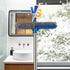 60.6" Professional Window Squeegee - 2 in 1 Cleaner with Long Stainless Steel Handle, Chenille for High Window Cleaning
