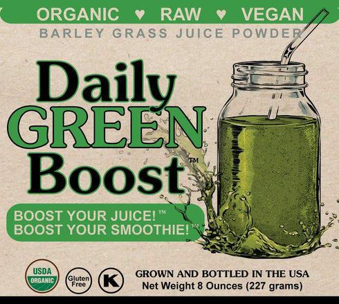 Daily Green Boost, 8oz Organic Raw Vegan, Gluten-Free