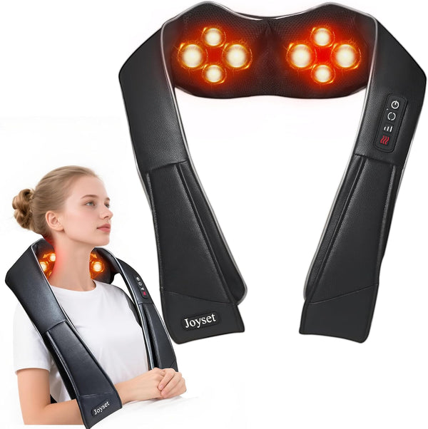 Joyset Neck Massager for Pain Relief Deep Tissue with Heat,Shiatsu Neck and