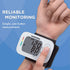 HealthWise Blood Pressure Monitor - Adult Wrist Cuff, Intelligent Inflation, 2-Person Memory, Hypertension Indicator