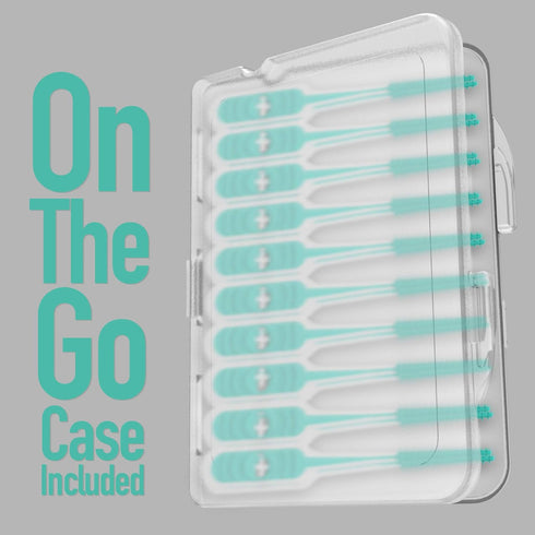 Dr. Emma Mint Brush Picks, Soft Rubberized Dental Picks, 100 Count (1 Pack, Mint)