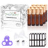 PrettyCare Essential Oil Roller Bottles 10ml Amber Glass 12 Pack with 2 Extra Roller Balls, Labels, Opener, Funnels