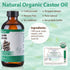 MuseLuxe 40 Bottle(8oz),Cotton Pack Pcs Castor Oil Patches with Castor Oil Organic Cold Pressed Unrefined Glass Caster