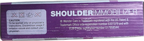 Wonder Care Left Right Shoulder Immobilizer Arm Sling Elastic Brace for Clavicle Dislocation, Black, Size 4