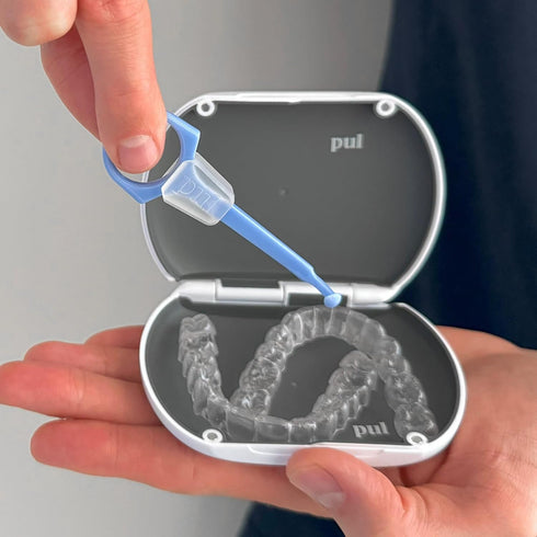 PUL Chew Tool & Clear Aligner Removal 2 in 1 Combo Tool, Compatible with Invisalign, Hygienic Oral Care, 3 Pack, Pink
