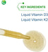 Nutra Biogenesis Vitamin D3/K2 Emulsion, Liquid Vitamin D Drops with MCT Oil, 1 Fl Oz Bottle