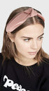 Leather Headbands for Women, Pink Trendy Knotted Headband for Women's Hair, Top Knot Fashion Designer