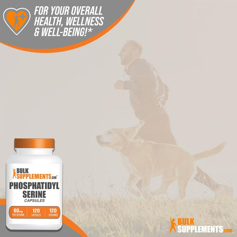 Phosphatidylserine Capsules by BulkSupplements.com - 60mg per Capsule, Gluten Free - 120 Capsules (1 Pack)