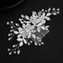 Sliver Flower Hair Comb with 2 Clear Crystal Hair Pins and Sticks, Wedding & Bridal Hair Accessories for Bridesmaids.