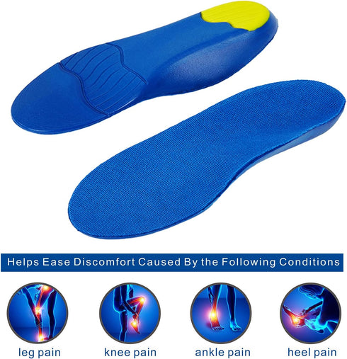 Orthotics Premium Medical Grade Insole for Women and Men, Heel and Arch Problems, Sizes 36-39, Big Kids 5-6.5