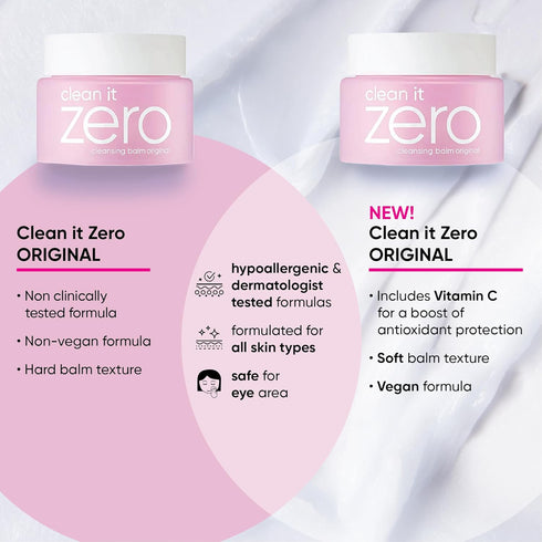 BANILA CO Clean it Zero Original Cleansing Balm | Korean Makeup Remover & Hydrating Facial Wash | Vegan, 180ml & 100ml