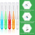 350 Pieces Interdental Brush Tooth Floss, Dental Tooth Flossing Head, Soft Dental Picks Refill