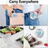 Retainer Case with Mirror and Ventilation Holes, Mouth Guard and Denture Case, Orthodontic Aligner Case (Blue Marble)